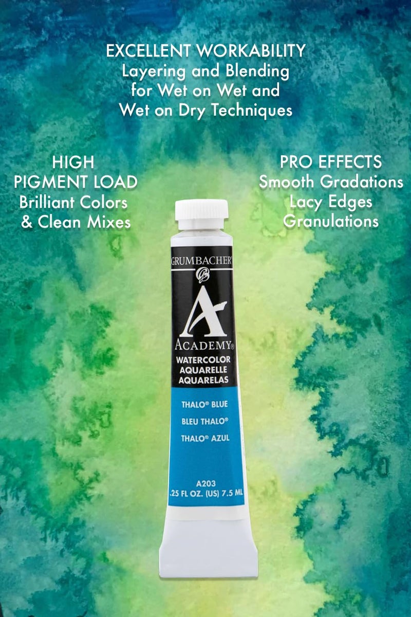 Grumbacher Academy Watercolor Paint, 7.5ml/0.25 Ounce, Lemon Yellow (A118) - Image 2